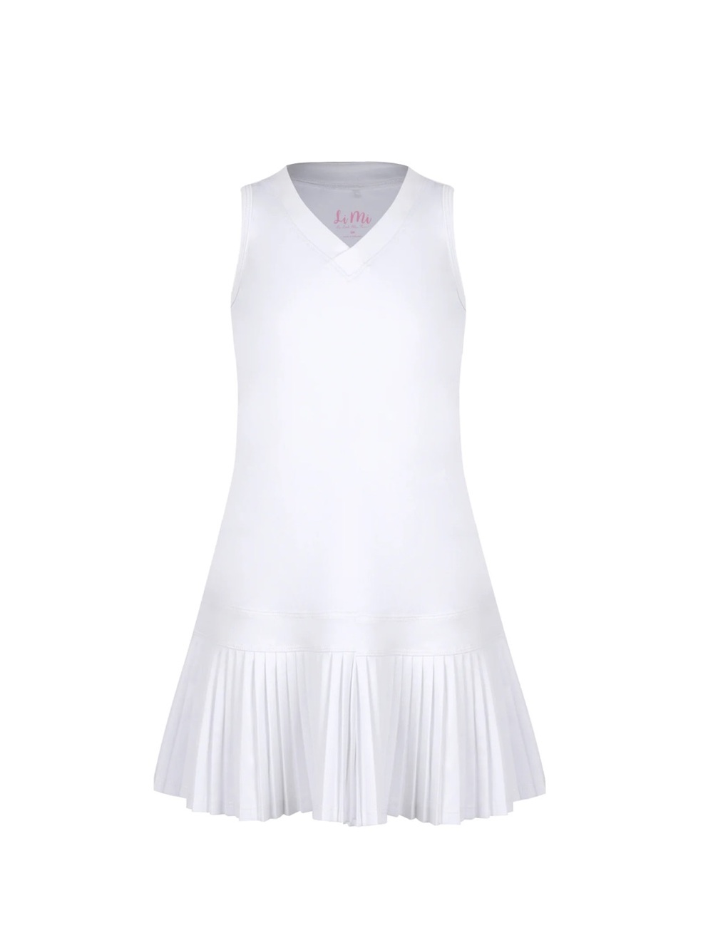 Carnival Lights White Pleat Dress